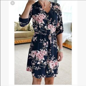 41 Hawthorn navy floral print christen dress S